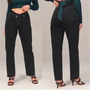 ABERCROMBIE Curve Love 90s Ultra High Rise Straight Jeans